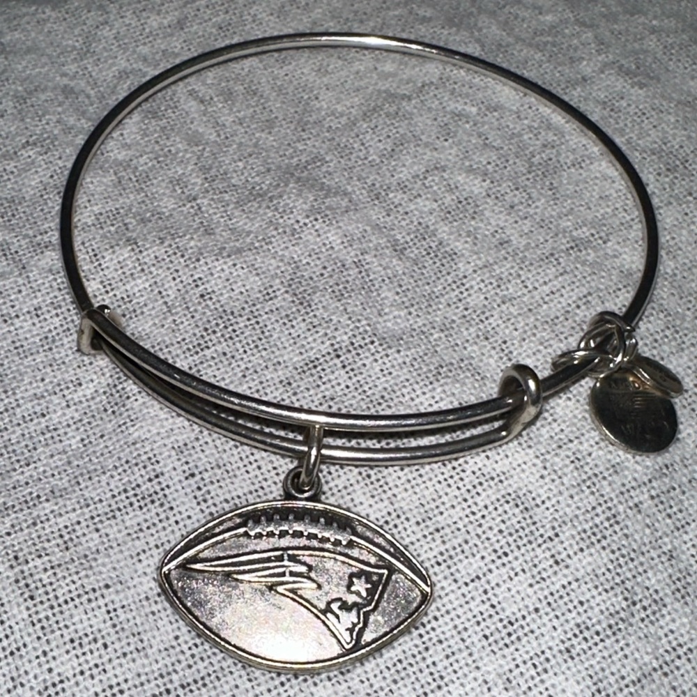 Silver New England Patriots Alex and Ani Bracelet
